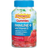 Emergen C Immune Plus Gummies Raspberry Flavor Vitamin D 45 Cnt
